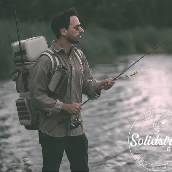 Modular Fishing Backpack with Solid Base. Cooler Bag, Rod & Net Holders. NWT